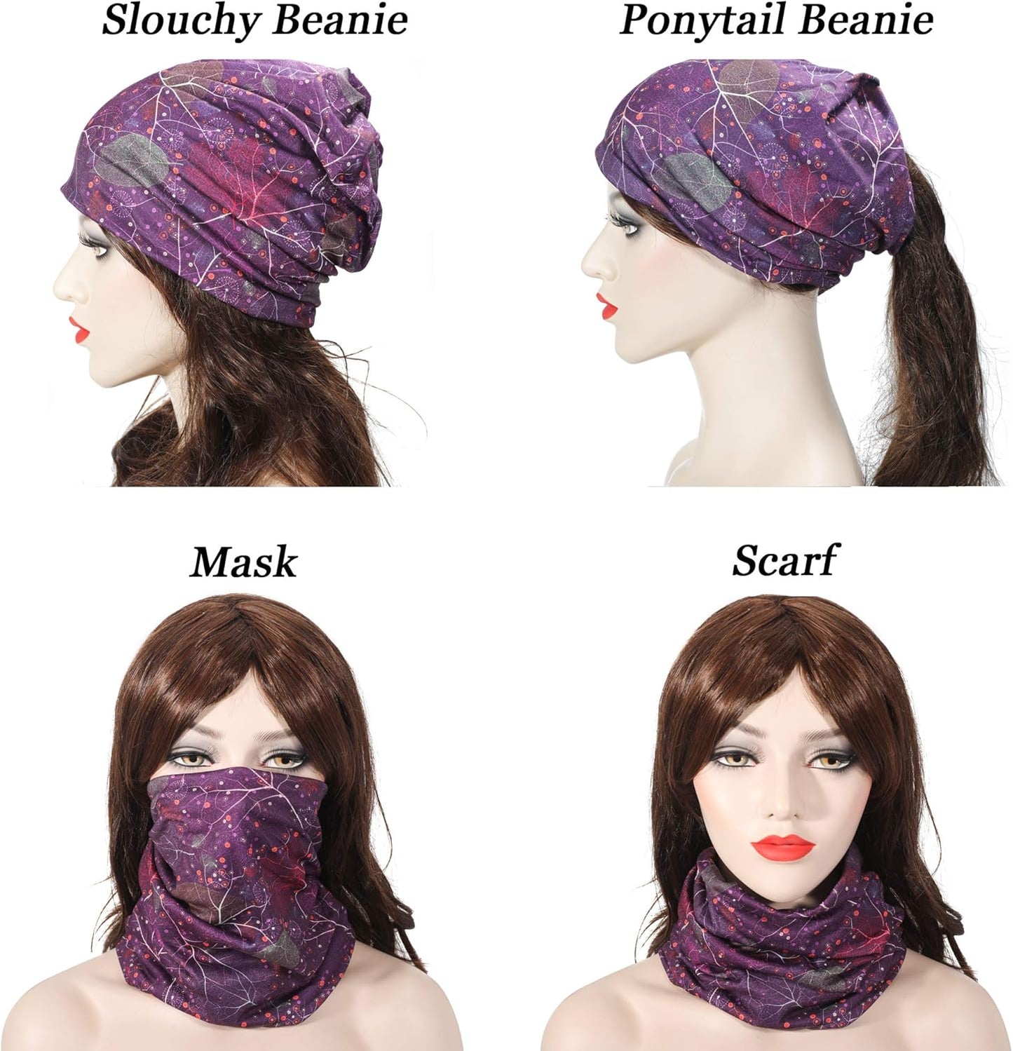 Chemo Headwear Women Slouchy Beanie Head Scarf Hat Turban Covers Skull Cap