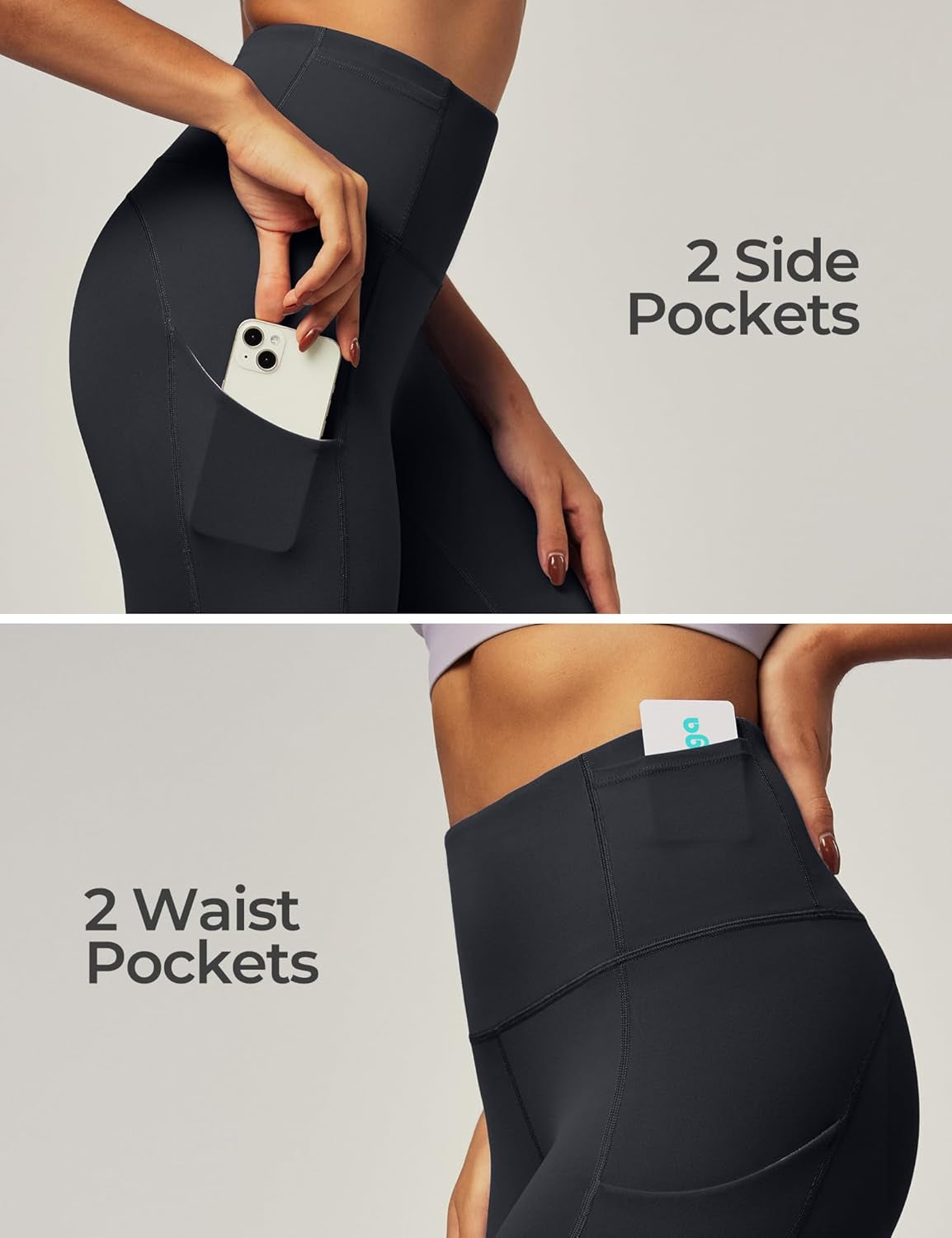 Leggings with Pockets for Women High Waisted Yoga Pants Leggings for Women Tummy Control Workout Compression Leggings