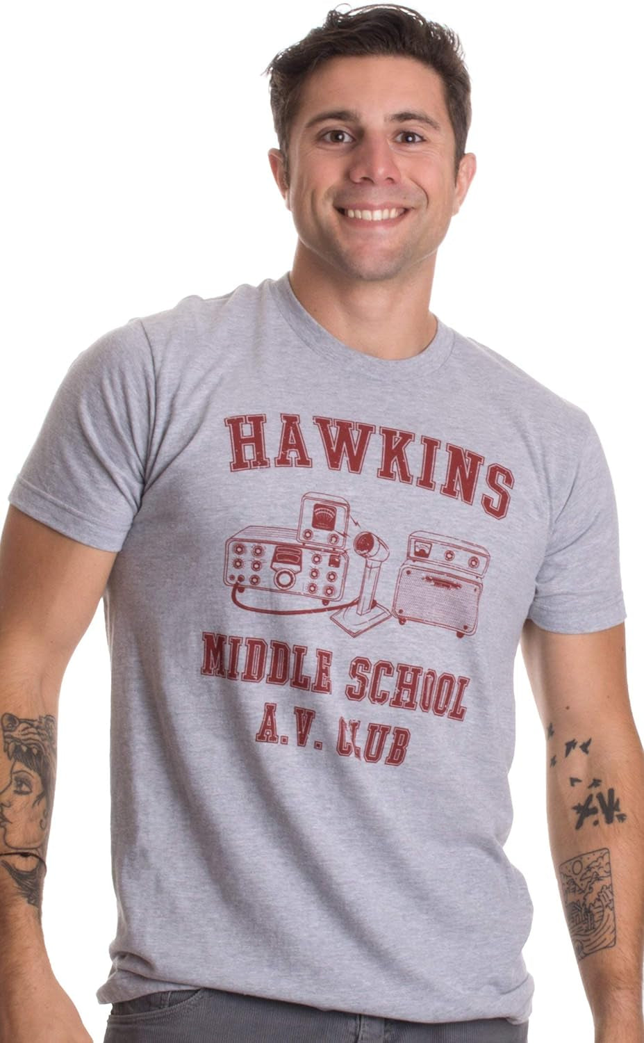 Hawkins Middle School A.V. Club | Vintage Style 80S Costume AV Hawkin T-Shirt